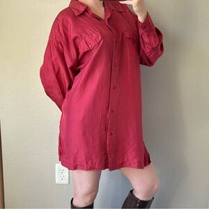 Vintage New York Studio 100% Silk Shirt Dress
